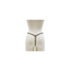 String en dentelle marron ouvert avec chaînes dorées 